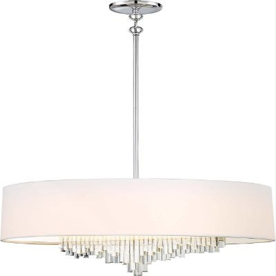 Metropolitan N7425-77-L Crystal Cascade Chandelier, 1-Light LED 52 Watts, Chrome