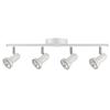 Globe Electric 59325 Melo 4-Light Track Lighting, Glossy White Finish, Bulbs Included view 1