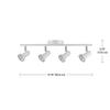 Globe Electric 59325 Melo 4-Light Track Lighting, Glossy White Finish, Bulbs Included view 3