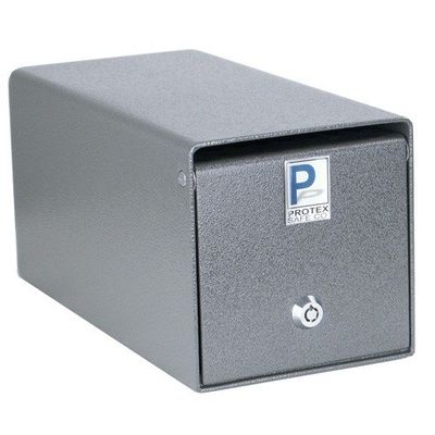 Protex Drop Box Safe (SDB-101), for Cash, Checks and envelopes, Saw-Toothed Baffle to Protect Slot, Powder Coated Finish, 4 Pre-drilled anchoring Holes