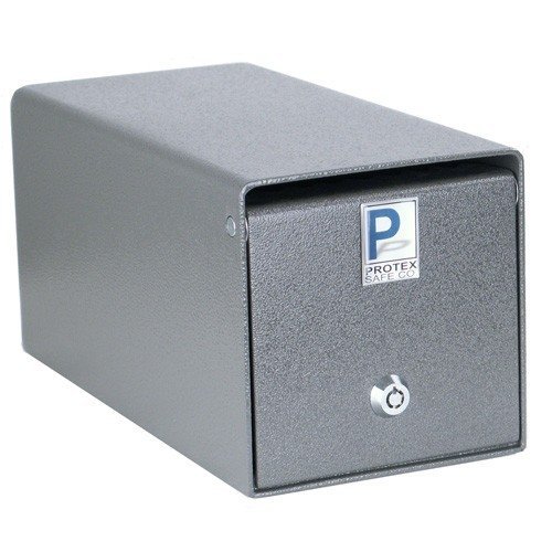 Protex Drop Box Safe (SDB-101), for Cash, Checks and envelopes, Saw-Toothed Baffle to Protect Slot, Powder Coated Finish, 4 Pre-drilled anchoring Holes