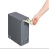 Protex Drop Box Safe (SDB-106), for cash, checks and envelopes,Dual Key Lock, Heavy-Duty, Saw-toothed baffle to protect slot, Powder coated finish, Pre-drilled anchoring holes Gray view 2