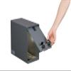Protex Drop Box Safe (SDB-106), for cash, checks and envelopes,Dual Key Lock, Heavy-Duty, Saw-toothed baffle to protect slot, Powder coated finish, Pre-drilled anchoring holes Gray view 3