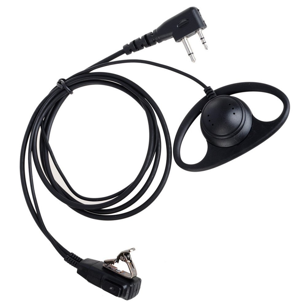 KENMAX D Shape Police FBI Earpiece Headset with PTT Mic for Midland LXT305 LXT310 GXT565 LXT435 G225 G227