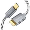 CableCreation USB C to Micro B Short Cable 1FT, 10G Micro B to USB C External Hard Drive Cable for iPhone 15/16/17,Samsung Galaxy S24,Seagate WD Westgate My Passport,MacBook Pro/Air, iPad/Tablet view 1