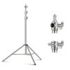 NEEWER 79"/2m Stainless Steel Light Stand, Spring Cushioned Heavy Duty Photography Tripod Stand with 1/4 to 3/8 Universal Screw Adapter for Strobe, LED Video Light, Ring Light, Monolight, Softbox view 1