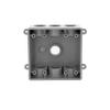 BELL PDB77550GY Two-Gang Weatherproof Box Seven 1/2 in. or 3/4 in. Threaded Outlets, 2 in, Gray view 2