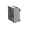 BELL PDB77550GY Two-Gang Weatherproof Box Seven 1/2 in. or 3/4 in. Threaded Outlets, 2 in, Gray view 3
