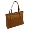 Piel Leather Ladies Laptop Tote, Saddle, One Size view 3