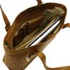 Piel Leather Ladies Laptop Tote, Saddle, One Size view 4