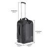 Neewer 2-in-1 Convertible Wheeled Camera Backpack, Rolling Luggage Case with Telescopic Handle and Anti-Shock Dividers for DSLR Cameras, Lenses, Hoods, Strobes, Tripod, and Other Accessories view 3