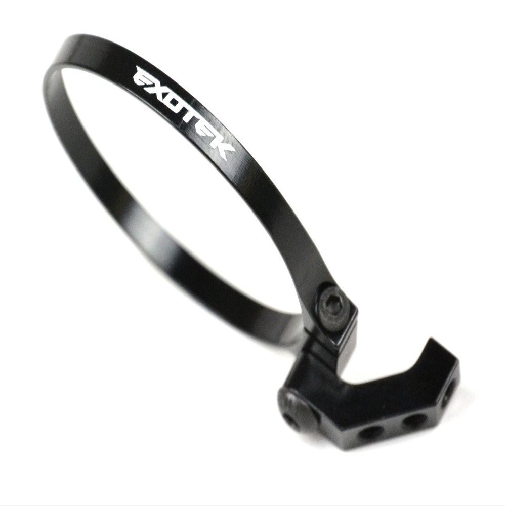 Exotek 1718BLK Exo Fan Mount-Clamp On Set, Angled for 1/10 Buggies, Trucks, Sedans (Black)