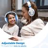 rockpapa Comfort Kids Headphones for School, Lightweight Childrens Boys Girls Teens Over-Ear Headphones Wired 3.5mm for CD DVD Player Tablet Phone Travel White/Blue view 4