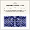 Casablanca Market MT002 Mediterranean Ceramic Azur Decorative Tile, Blue/White view 4