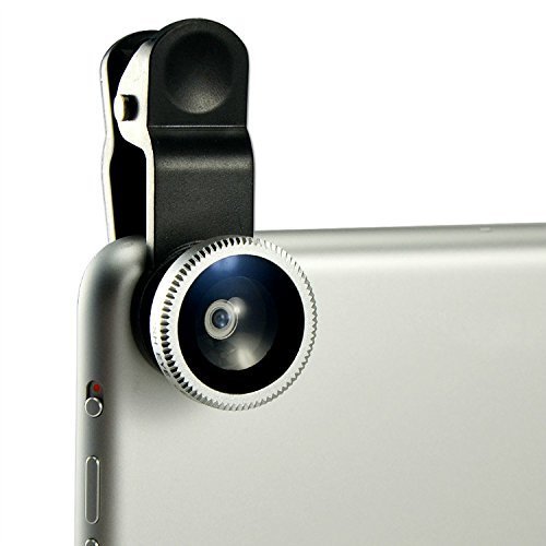 Universal 3 in 1 Camera Lens Kit for Smart Phones (iPhone,Galaxy, Motorola and More), Tablets, Ipad, and Laptops Includes Fish Eye Lens /2 in 1 Macro Lens Wide Angle Lens/Universal Clip/Carrying Bag