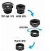 Universal 3 in 1 Camera Lens Kit for Smart Phones (iPhone,Galaxy, Motorola and More), Tablets, Ipad, and Laptops Includes Fish Eye Lens /2 in 1 Macro Lens Wide Angle Lens/Universal Clip/Carrying Bag view 4