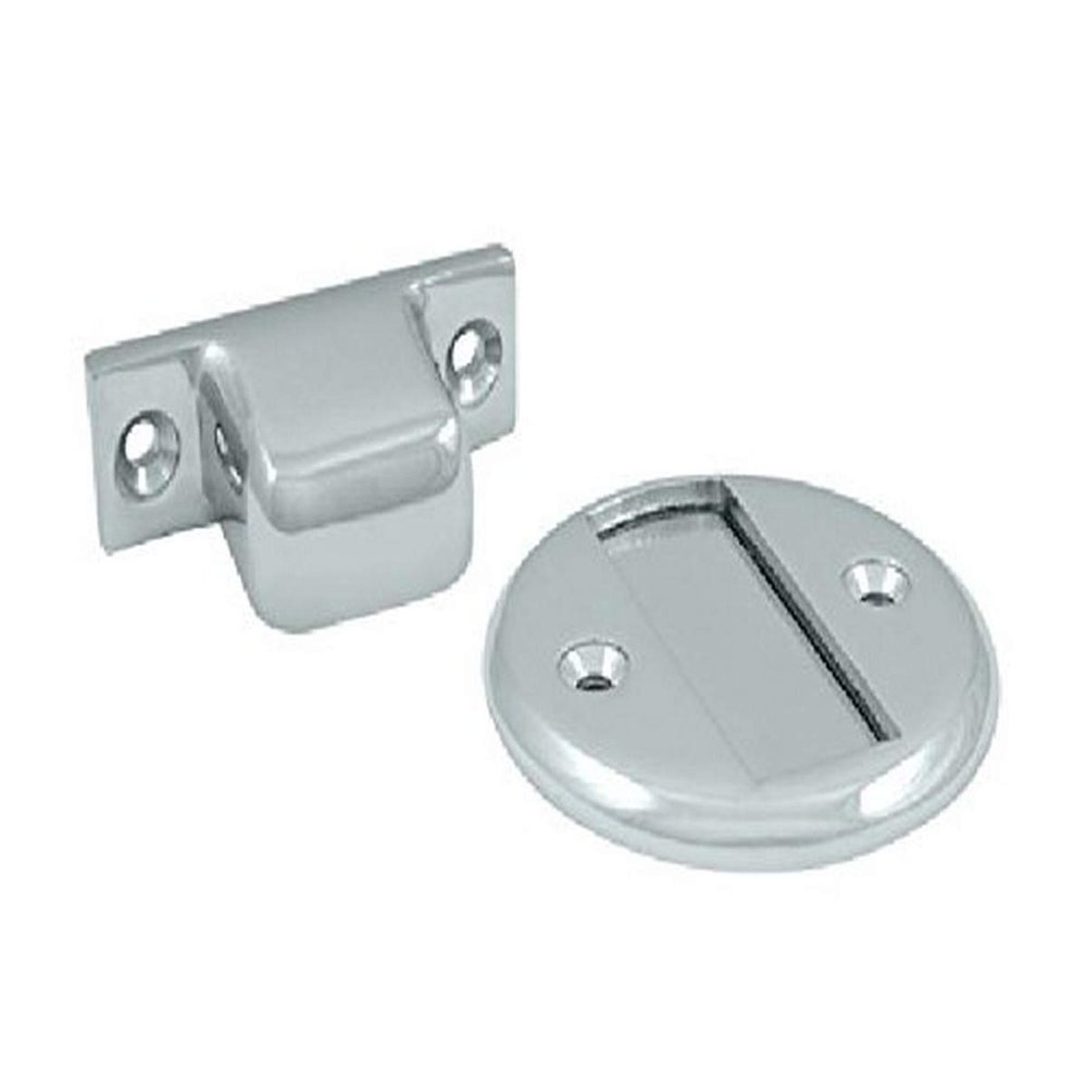 Deltana Magnetic Door Holder Flush 2-1/2"Diamet, Polished Chrome
