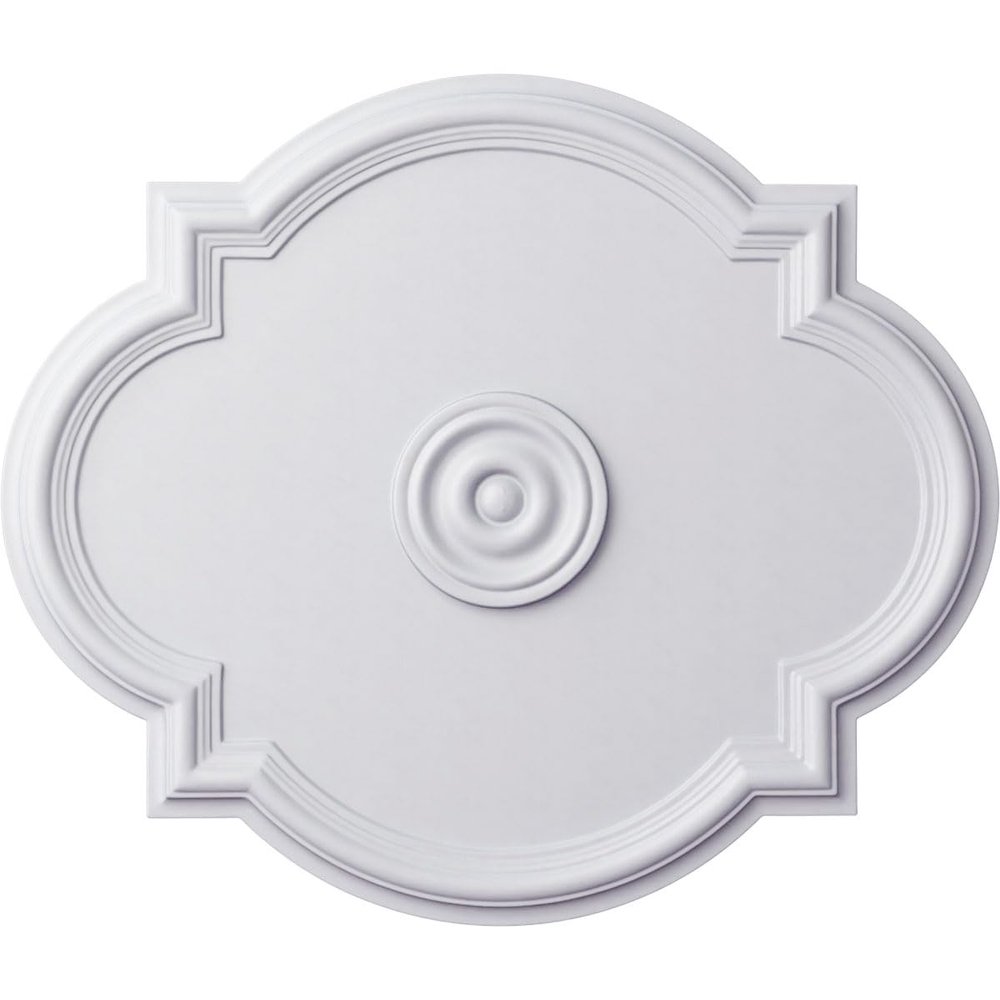 Ekena Millwork CM24WA Waltz Ceiling Medallion, 24"W x 20 1/2"H x 1 1/8"P (Fits Canopies up to 5 1/4"), Factory Primed