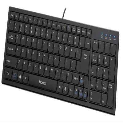 I-Rocks Black USB Wired Slim Keyboard (KR-6421-BK)