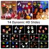 cjc Christmas Projector Lights, Projection LED 14 Switchable Pattern Lens Waterproof Rotating Landscape lamp Child Birthday Gift Xmas Hallowmas Holiday Wedding Party Club Portable Outdoor Projection view 2