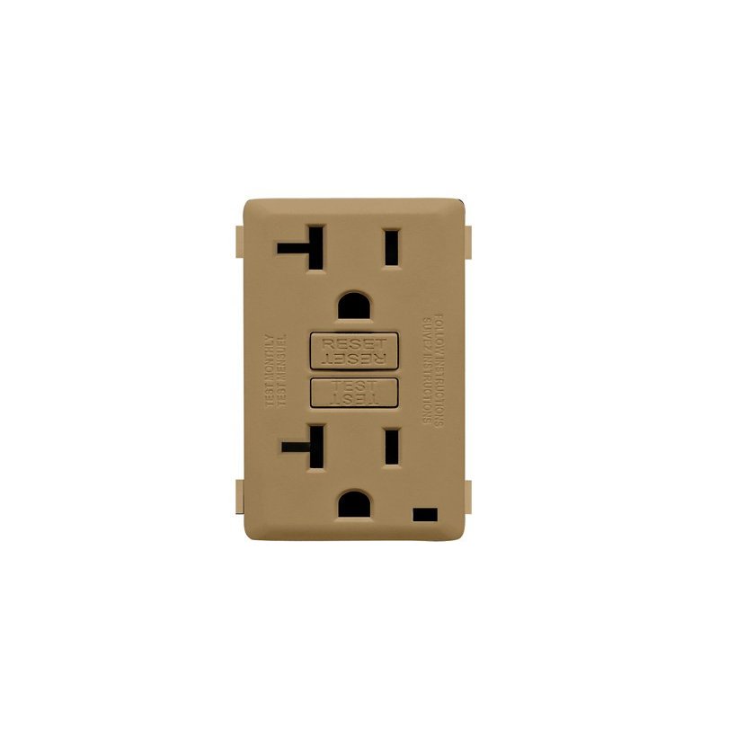 Leviton Renu 20-Amp Tamper Resistant GFCI Color Change Kit, RKG20-WC, Warm Caramel