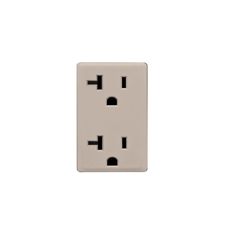 Leviton Renu 20-Amp Tamper Resistant Receptacle Color Change Kit, RKR20-WS, Wood Smoke