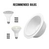 PROCURU [6-Pack] 6" Metal Recessed Can Light Trim Cover, Step Baffle with Ring, White (Trim Only, Bulb Not Included) view 4