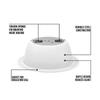 PROCURU [12-Pack] 6" Metal Recessed Can Light Trim Cover, Step Baffle with Ring, White (Trim Only, Bulb Not Included) view 2
