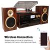 Boytone BT-28SPM, Bluetooth Classic Style Record Player Turntable with AM/FM Radio, CD / Cassette Player, 2 Separate Stereo Speakers view 2