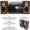 Boytone BT-28SPM, Bluetooth Classic Style Record Player Turntable with AM/FM Radio, CD / Cassette Player, 2 Separate Stereo Speakers view 3