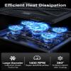 Kootek Laptop Cooling Pad, Laptop Cooler with 5 Quiet Fans for 12"-17" Computer PC Notebook Gaming Laptop Fan, Height Adjustable Laptop Cooling Stand Laptop Accessories, Blue view 2