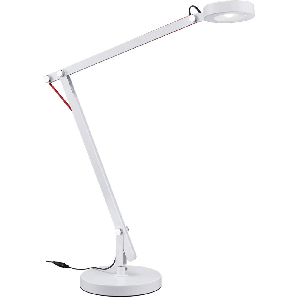 Arnsberg 527920101 Contemporary Modern LED Desk Lamp from Amsterdam Collection in White Finish, 17.00 inches