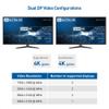 Cable Matters Dual Monitor USB C Hub (USBC Dock) with Dual 4K DisplayPort, 2X USB 2.0, Ethernet, and 60W Charging - Thunderbolt 4 / USB4 / Thunderbolt 3 Port Compatible for Windows and Linux. view 3