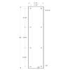 Deltana PP3520U5 3 1/2-Inch x 15-Inch Solid Brass Push Plate view 2