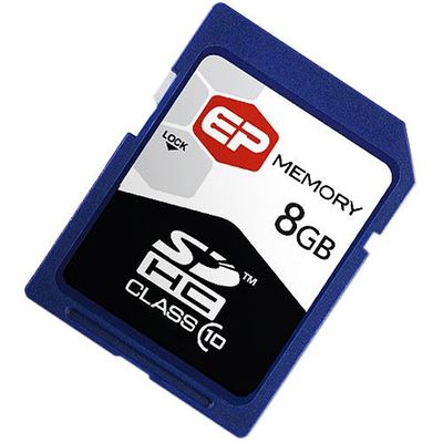 EP Memory 8 GB Flash Memory Card EPSDHC/8GB-10