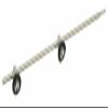 Antenna, Dual Base, Sidemount with Chrome Mounts (60" Cable) view 1