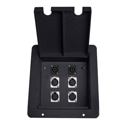 Elite Core | FB4-SP | Recessed Floor Box | 4 XLRF and 2 Speakon Connections