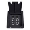 Elite Core | FB4-SP | Recessed Floor Box | 4 XLRF and 2 Speakon Connections view 1