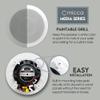 Micca M-6C 2-Way in-Ceiling Round Speaker, 7.6" Cutout Diameter, Whole House Audio, Home Theater, Indoor or Covered Outdoor, 6.5" Woofer, 1" Tweeter, White, Paintable, Each view 3