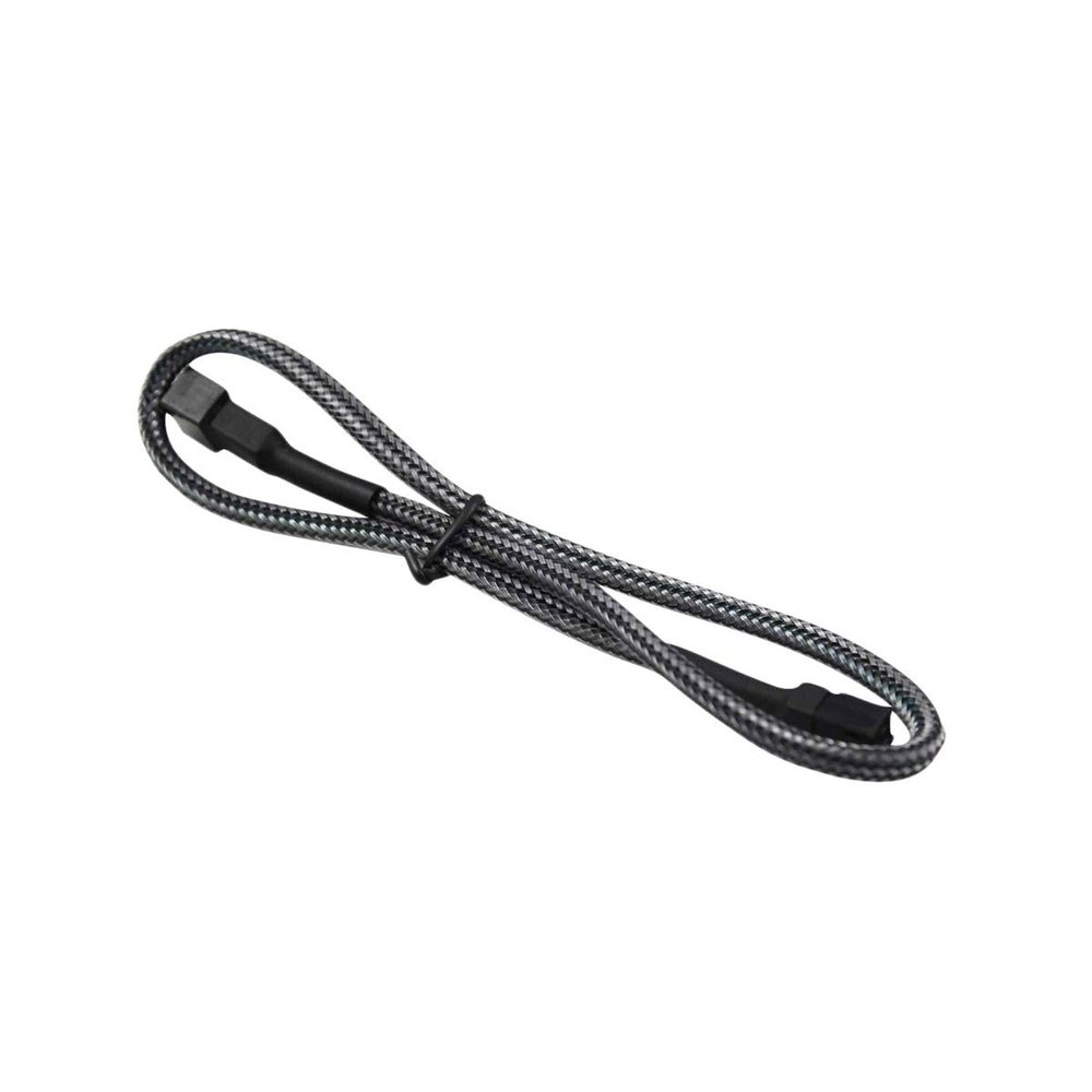 Darkside 3-Pin 40cm (16") M/F Fan Sleeved Cable - Graphite Metallic (DS-0245)