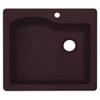 Swan QZ02522SB.170 25-in L x 22-in W x 9-in H Granite Kitchen Sink, Espresso view 1