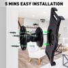 AboveTEK iPad Wall Mount, Swivel 360 Rotating Tablet Holder, Adjustable Arm Fits 6-13" Tablets Like iPad Pro/Air/Mini, Galaxy Tab, Secure Bracket for Kitchen, Office, Retail (Black) view 3