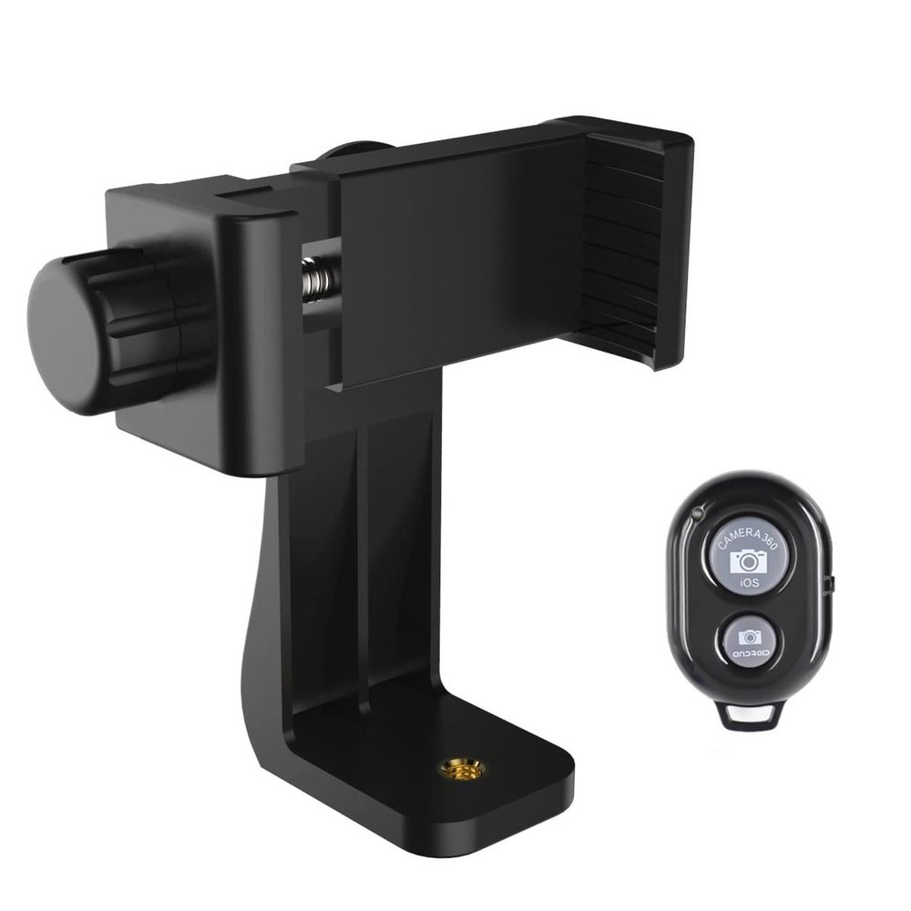 AFAITH Cell Phone Tripod Mount with Remote, Phone Holder Adapter Selfie Monopod with Adjustable Clamp for iPhone 16 15 14 13 12 11 Max Pro Phone X XR Xs 6 7 8 P,Samsung