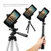 AFAITH Cell Phone Tripod Mount with Remote, Phone Holder Adapter Selfie Monopod with Adjustable Clamp for iPhone 16 15 14 13 12 11 Max Pro Phone X XR Xs 6 7 8 P,Samsung view 4