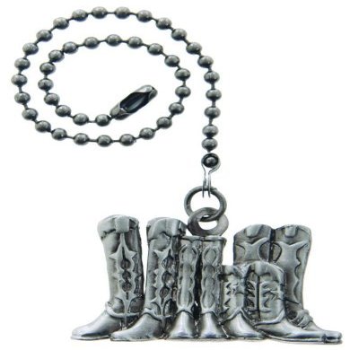Lazart Boots Pewter Pull Chain for Ceiling Fans, Lamps & Lighting