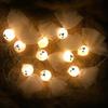 Penfly 1.5M 10LEDs Decorative Ghost Doll Shape Fairy Night Mood Light for Home Indoor Outdoor Festival Halloween Baby Child Bedroom Warm White view 1