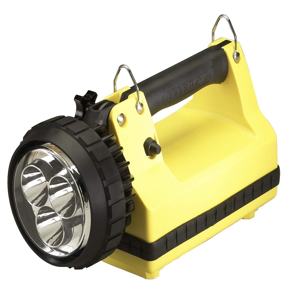 Streamlight 45876 E-Spot LiteBox 1500-Lumen 110000 Candela Rechargeable Spot Beam Lantern with Heavy Duty Shoulder Strap Without Charger, Yellow