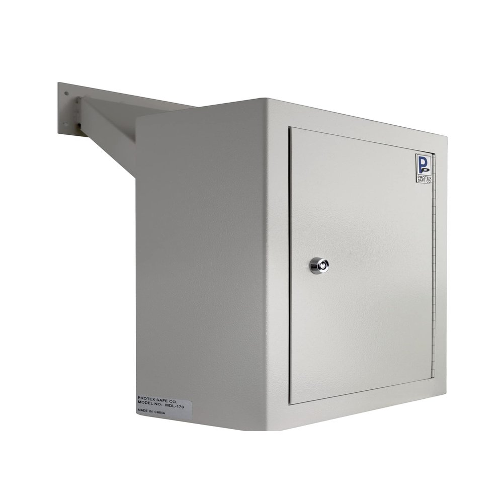 Protex MDL-170 Wall/Door Through Drop Box,for Keys, car remotes, Cash, Checks and envelopes, Metal Baffle, Pre-drilled mounting Holes,Double Steel Door, with Adjustable Chute