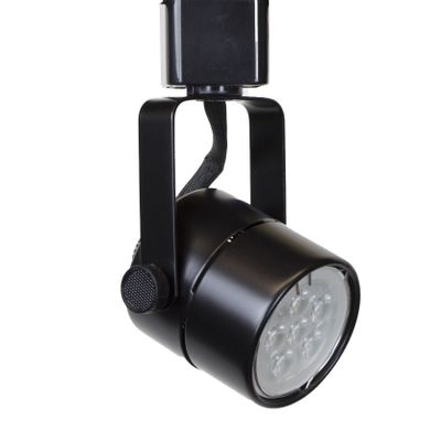 Direct-Lighting H System Daylight White 6000K GU10 LED Track Lighting Head - 7.5W LED Bulb 50154L-6K-BK Black