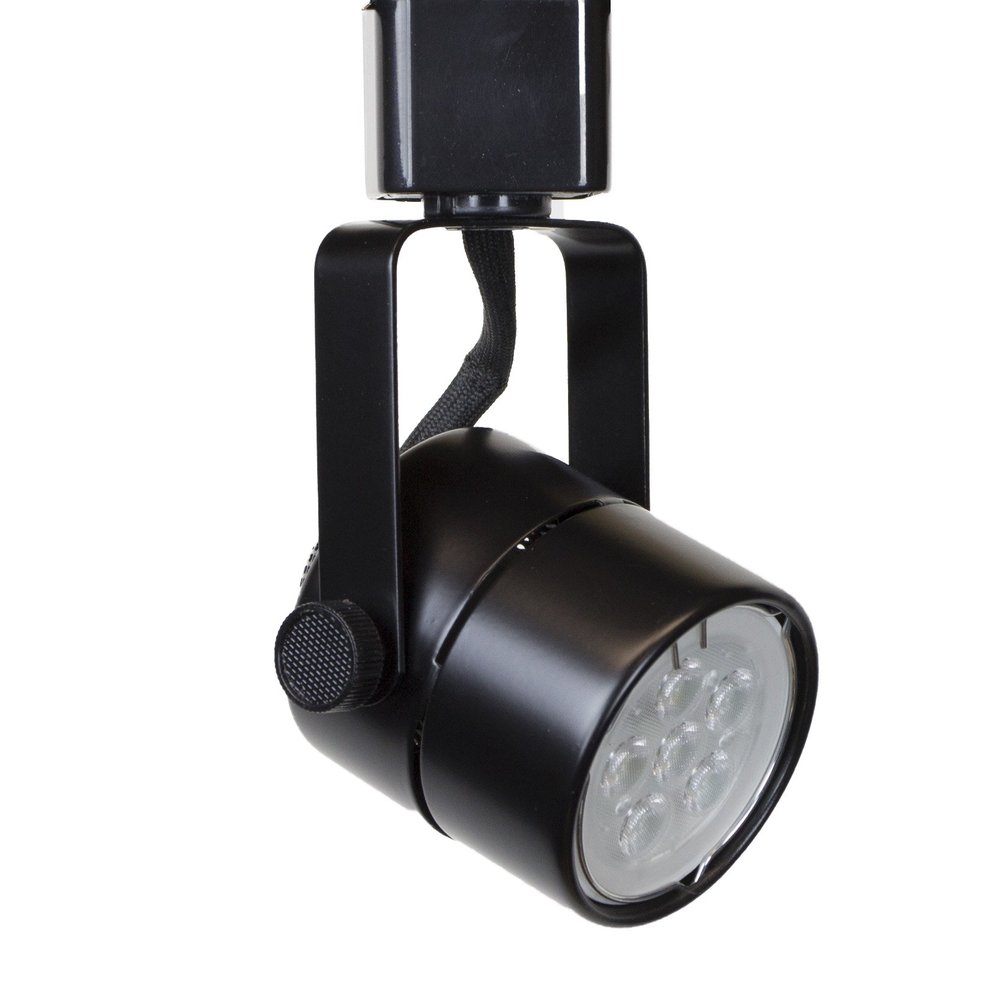 Direct-Lighting H System Daylight White 6000K GU10 LED Track Lighting Head - 7.5W LED Bulb 50154L-6K-BK Black